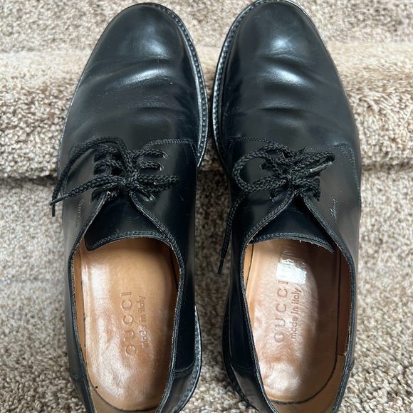 Gucci Men\'s Black Leather Oxfords Shoes main image 7